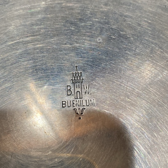 Antique B W Buenilum hand wrought silent butler with lid - Picture 5 of 7